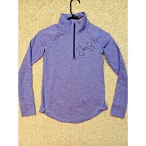 Under Armour Coldgear Girls Medium Size YMD Pullover Sweater  Purple Long Sleeve